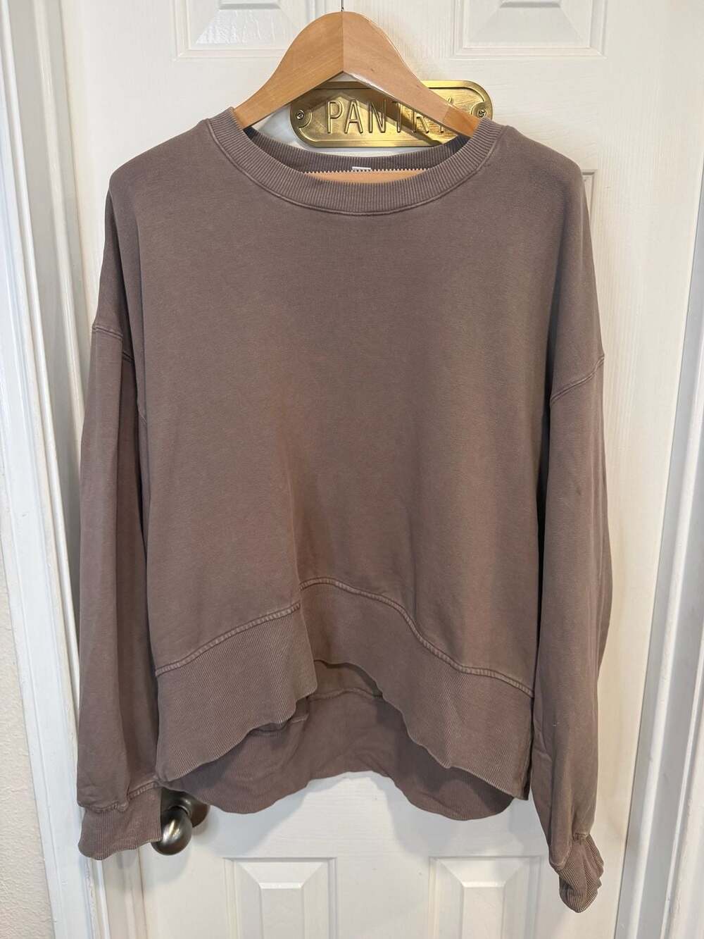 JoyLab Women’s XL Brown Oversized Sweatshirt Crewneck High Low Hem Pullover